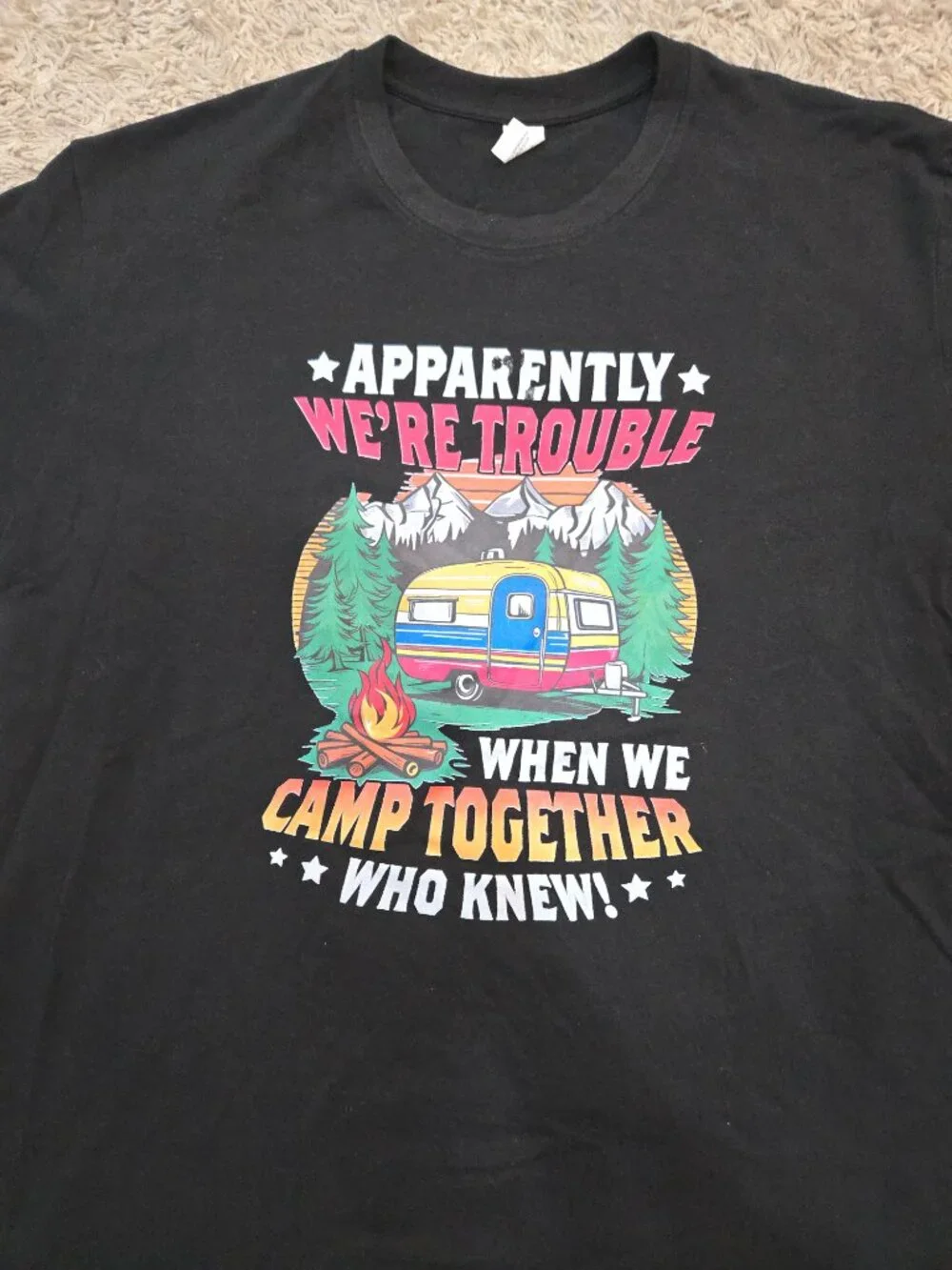 🏕️ Apparently We're Trouble When We Camp Together Graphic Tee 2X